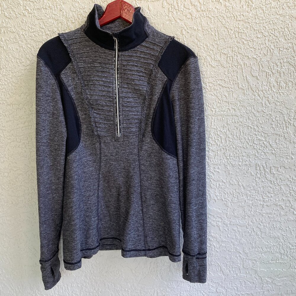 Lulu Lemon JACKET TOP M  Run Your Heart Out 1/4 Zip Pullover Jacket